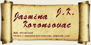 Jasmina Koronsovac vizit kartica